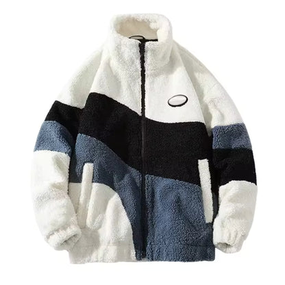 RAFE – Heren fleece jas in vintage stijl met rits - Glamorix