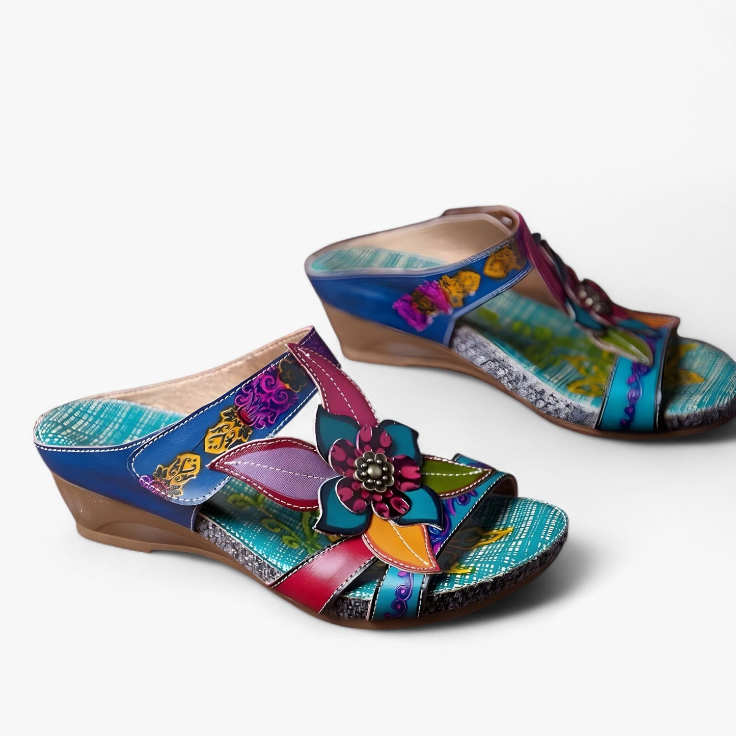 Bohemien sandalen met handgemaakte details – SolaraBloom - Glamorix