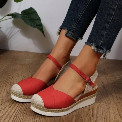 Damessandalen met gespsluiting en comfortabel voetbed – SERENA STRAP - Glamorix