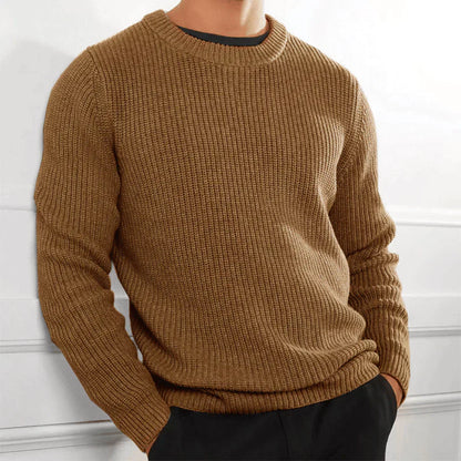 MAURICE - Klassieke gebreide crewneck sweater voor heren