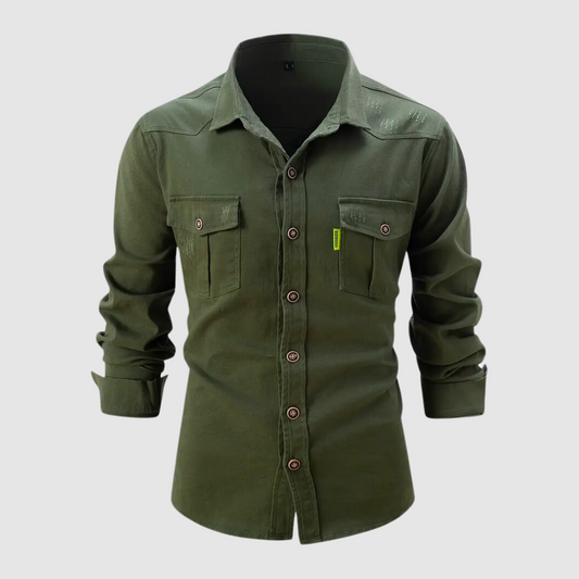 ARLO - Utility shirt met lange mouwen en knoopsluiting voor een stoere look