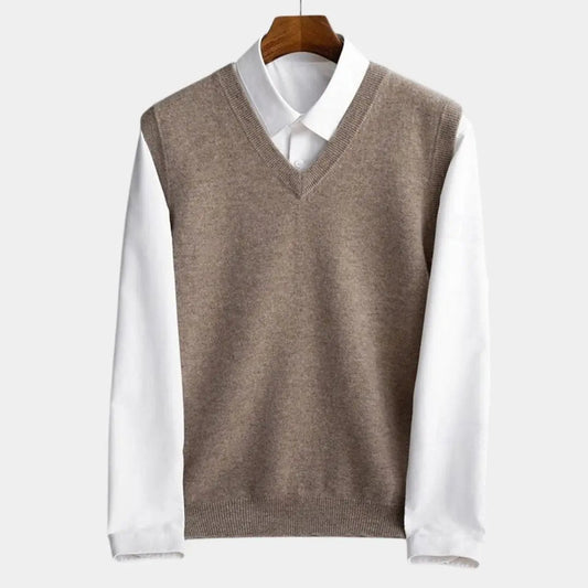 Herenvest met kraag en ritssluiting – RUVARO - Glamorix