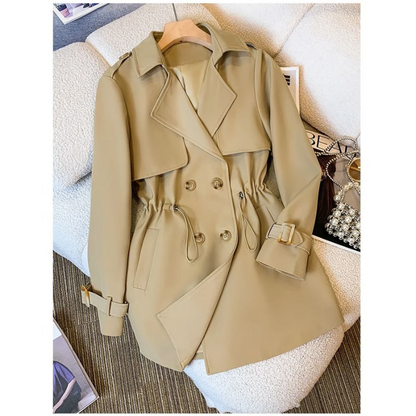 SELENA - Getailleerde trenchcoat met verstelbare taille en dubbele knoopsluiting voor dames