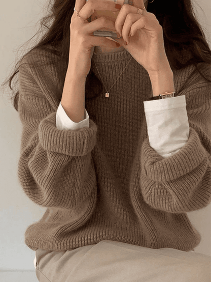 MINIMAL MILA - Minimalistische Ronde Hals Pullover