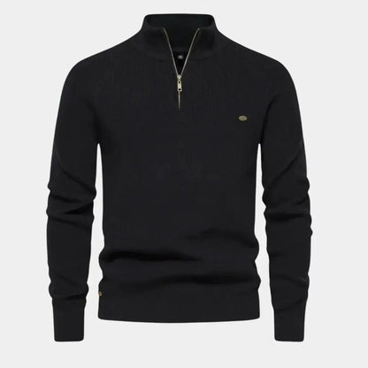 LEVI – Herensweater met kwartrits en moderne uitstraling