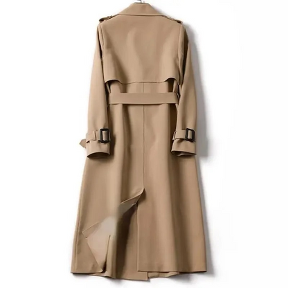 EVELYN - Lange trenchcoat met dubbele knoopsluiting en ceintuur voor dames