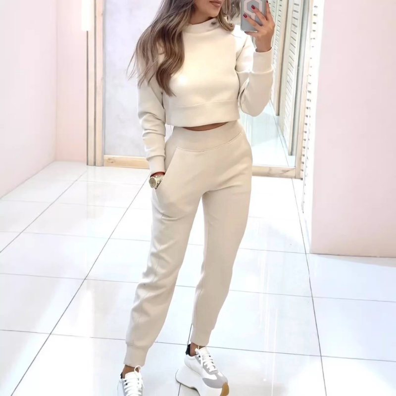 LENA - Tweedelige athleisure set met cropped top voor dames