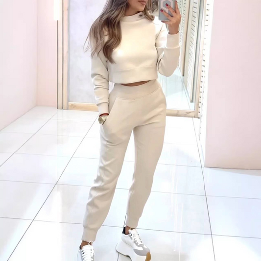 LENA - Tweedelige athleisure set met cropped top voor dames