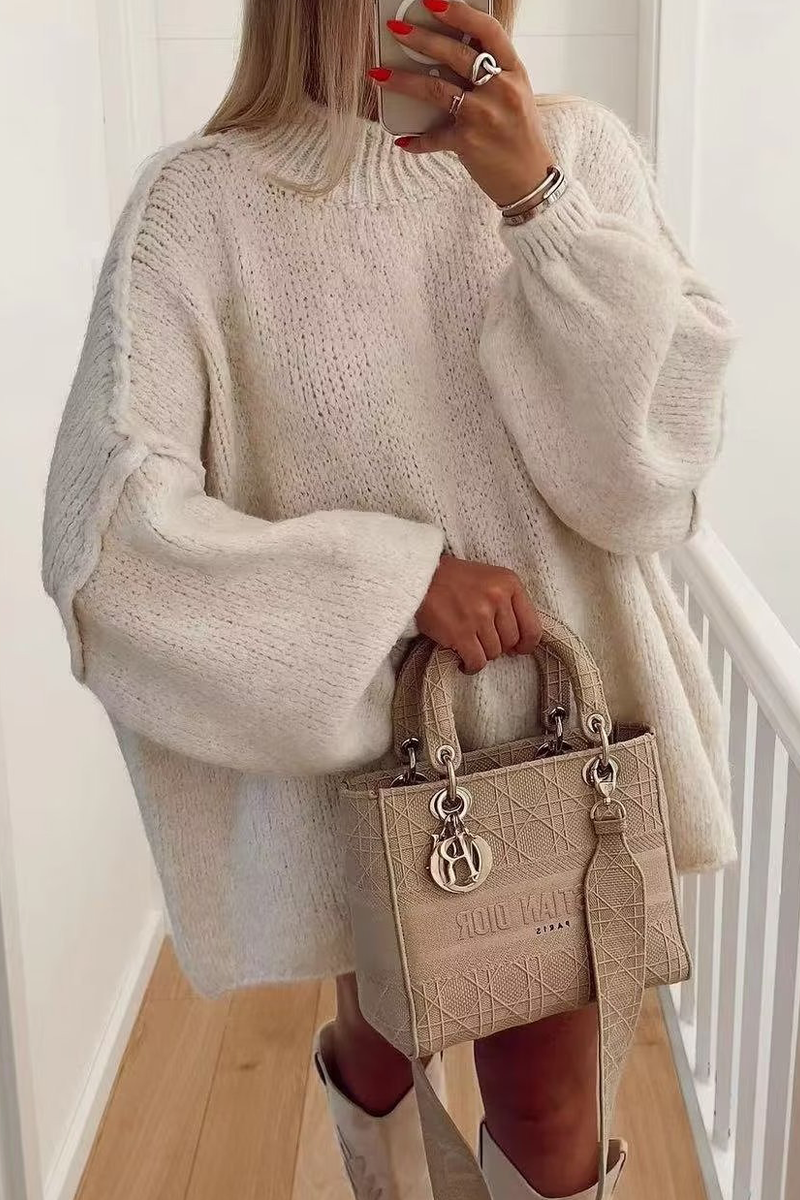 EVERYDAY ESSENTIAL - Effen Ronde Hals Pullover voor Dagelijks Gebruik