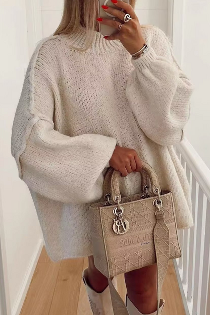 EVERYDAY ESSENTIAL - Effen Ronde Hals Pullover voor Dagelijks Gebruik