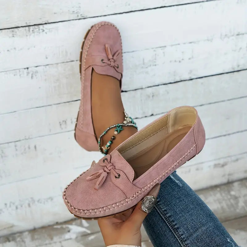 Stijlvolle dames loafers met strikdetail en flexibele zool – MAIA FLEX - Glamorix