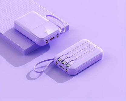 10.000mAh draagbare powerbank met snelladen en ingebouwde kabels – VOLTRIQ MINI10 - Glamorix