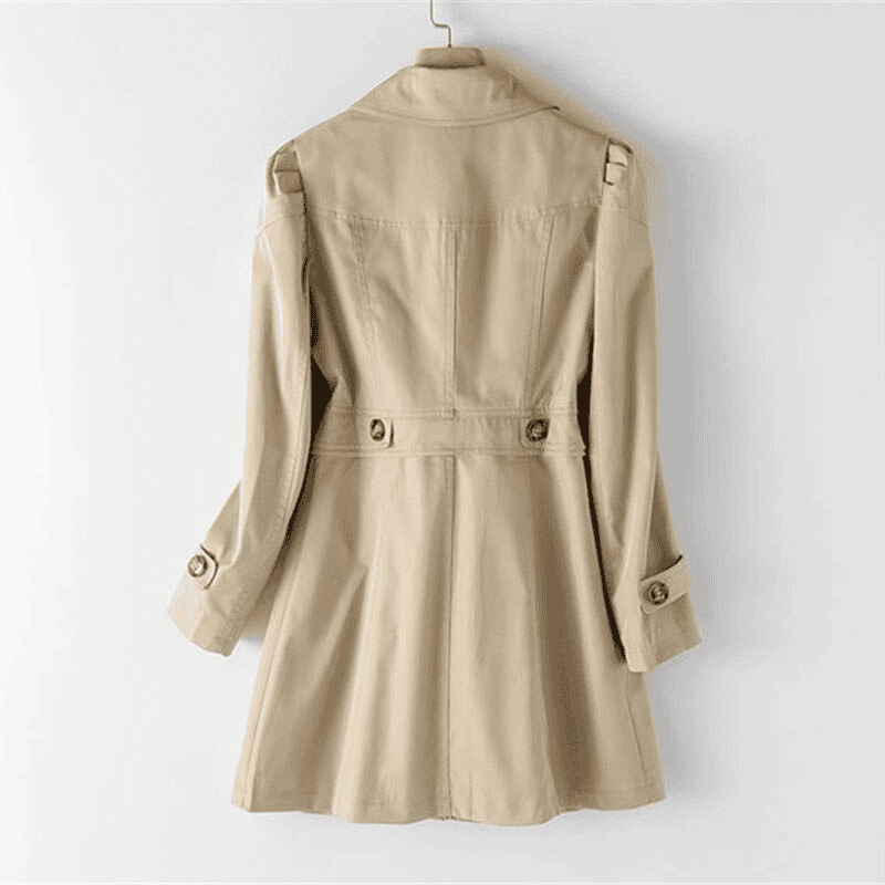 CITYLINE – Enkelknoops Trenchcoat met Gewatteerde Schouders voor Dames