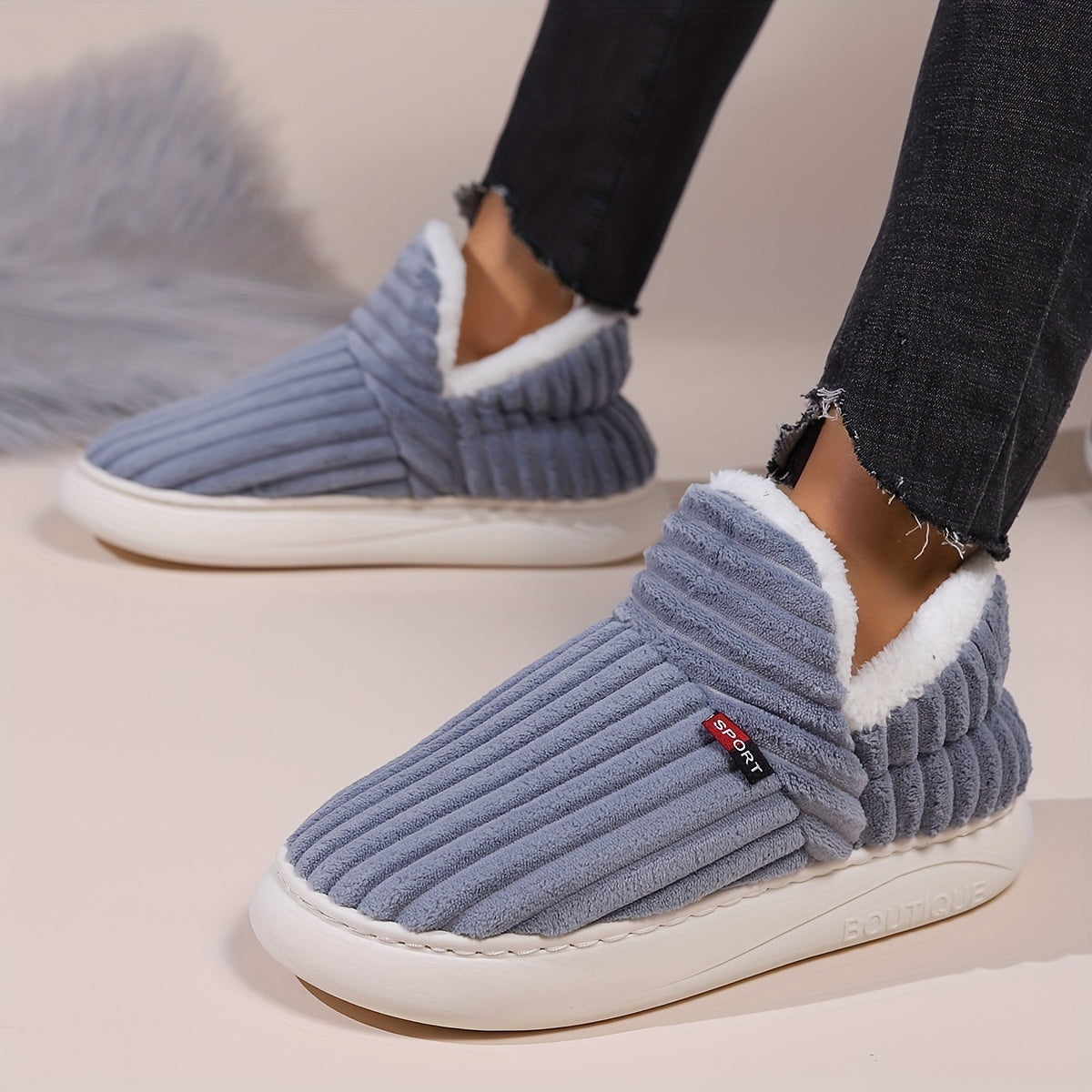 KIANNE – Zapatillas de invierno cálidas y acogedoras de felpa para mujer - Glamorix