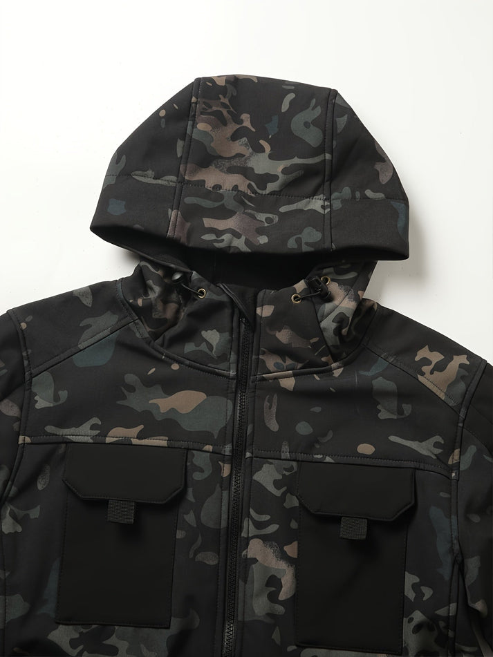 RANGER - Heren utility jas met camouflageprint en capuchon