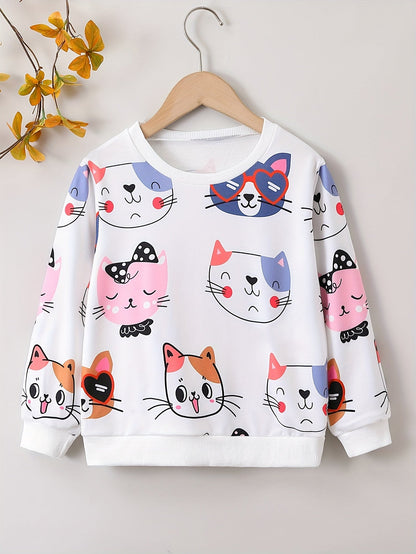 LILY - Toddler meisjes trui met konijn en stippenprint