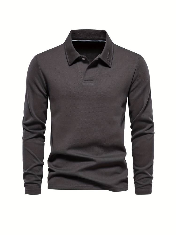 LUCAS – Lange mouwen poloshirt met klassieke kraag voor een stijlvolle en tijdloze look