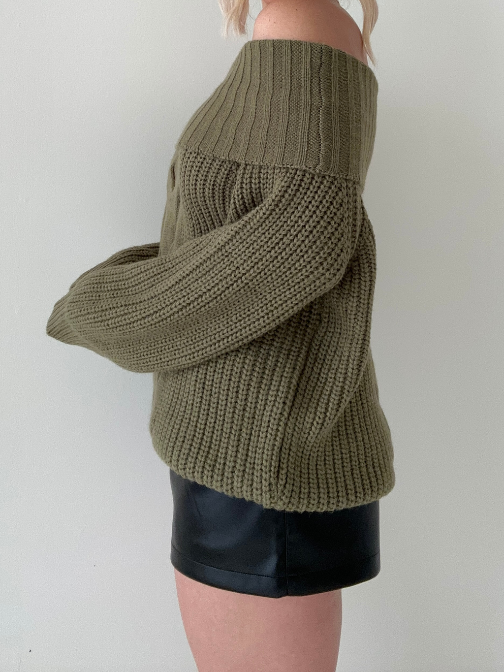 FALLCHIC - Off-The-Shoulder Gebreide Pullover voor een Stijlvolle Herfstlook