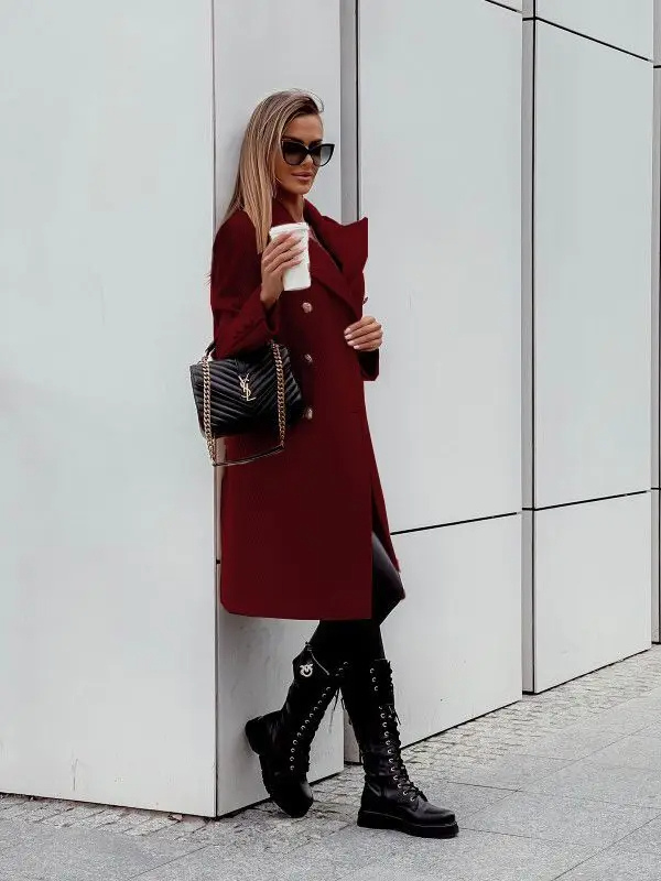 ELENA - Lange trenchcoat voor dames met knoopsluiting en riemmanchetten