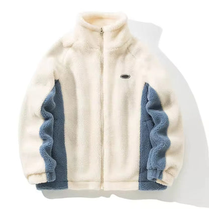 RAFE – Heren fleece jas in vintage stijl met rits - Glamorix