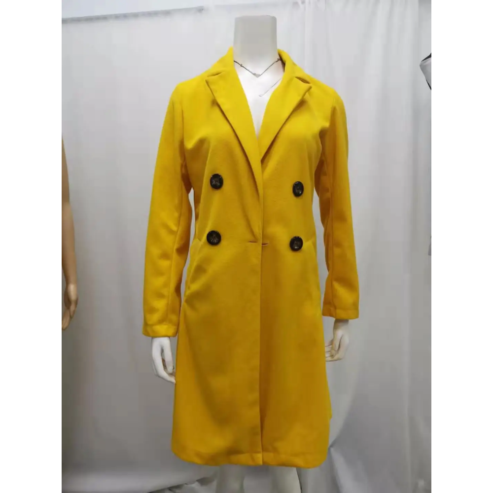 CARINA - Moderne trenchcoat voor dames met dubbele rij knopen en slanke pasvorm