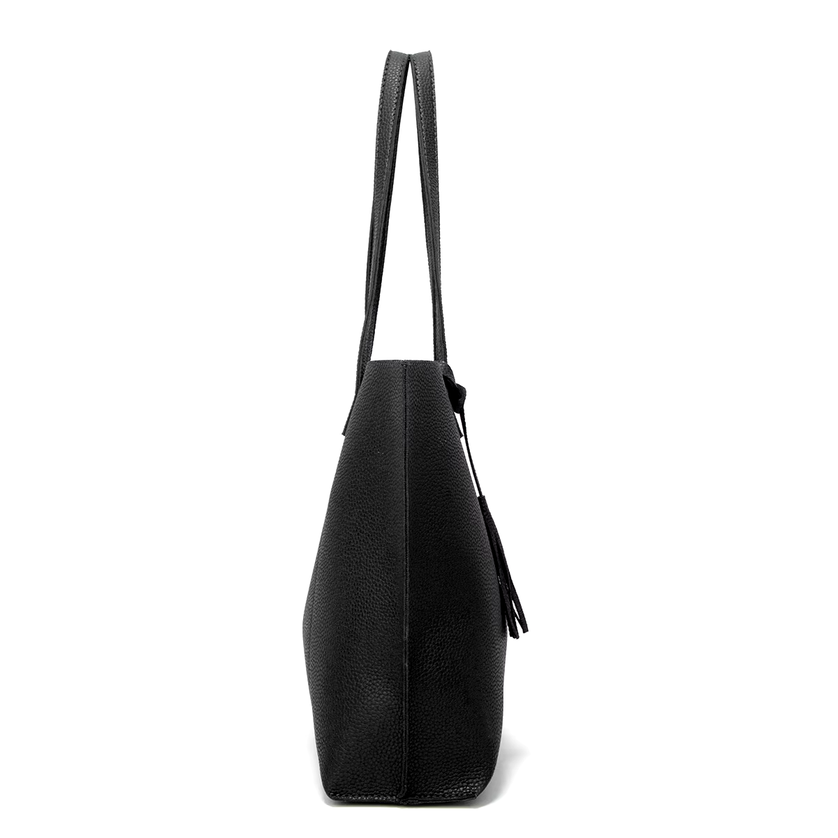 CAMILLE - Zwarte leren shopper met een elegante uitstraling