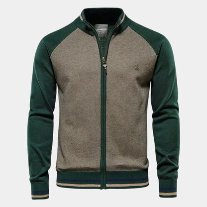 Herentrainingsjack met colourblock en ritssluiting – ZAYNOR - Glamorix