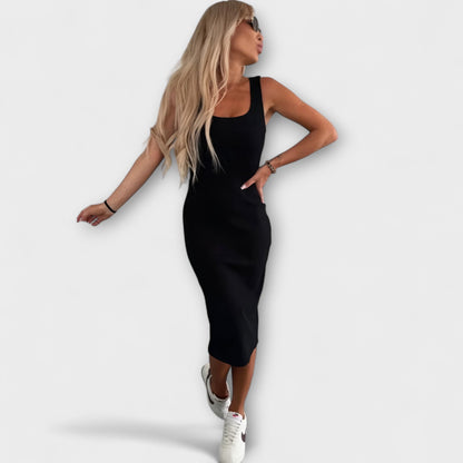 Elegante dames midi bodycon jurk met bijpassend jack – HERMELYN - Glamorix
