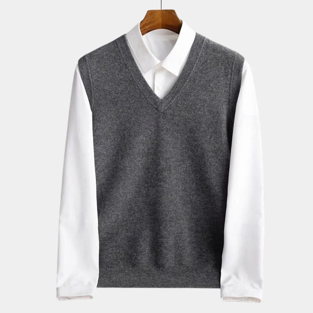 Herenvest met kraag en ritssluiting – RUVARO - Glamorix