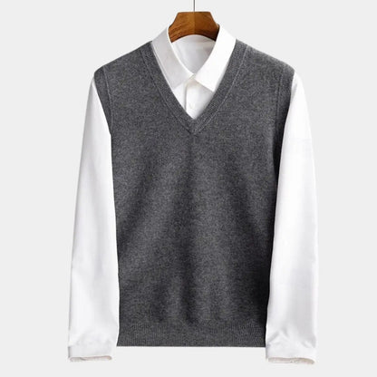 Herenvest met kraag en ritssluiting – RUVARO - Glamorix