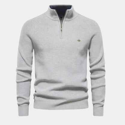 LEVI – Herensweater met kwartrits en moderne uitstraling
