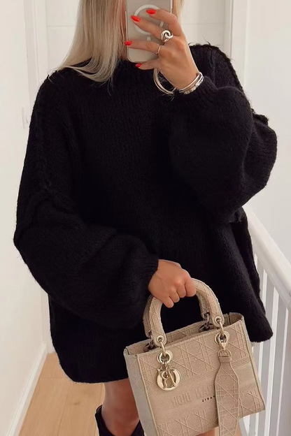 EVERYDAY ESSENTIAL - Effen Ronde Hals Pullover voor Dagelijks Gebruik