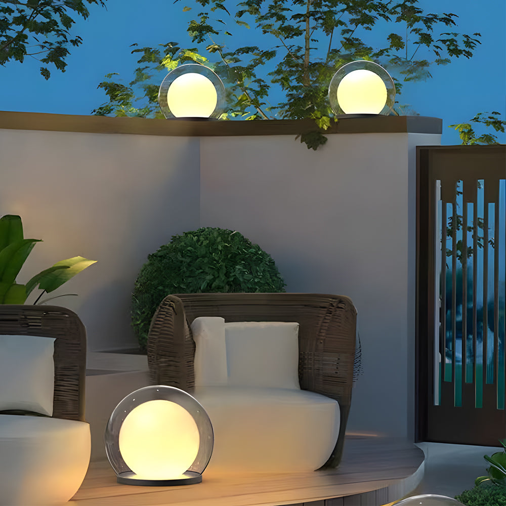 Moderne solar tuinlamp met dubbele maanlichtlaag – LUNARIA SOLAR PILLAR - Glamorix