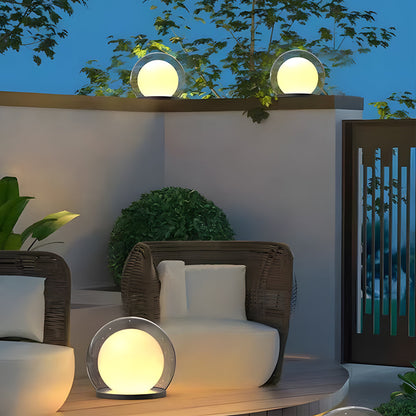 Moderne solar tuinlamp met dubbele maanlichtlaag – LUNARIA SOLAR PILLAR - Glamorix