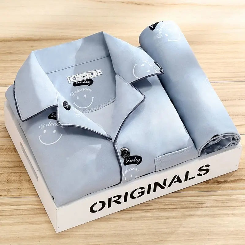 JULIEN - Stijlvolle heren pyjamaset met overhemd en knoopsluiting