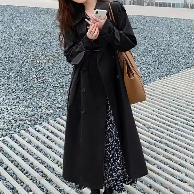FELICIA - Oversized trenchcoat voor dames met dubbele knopen en relaxte pasvorm