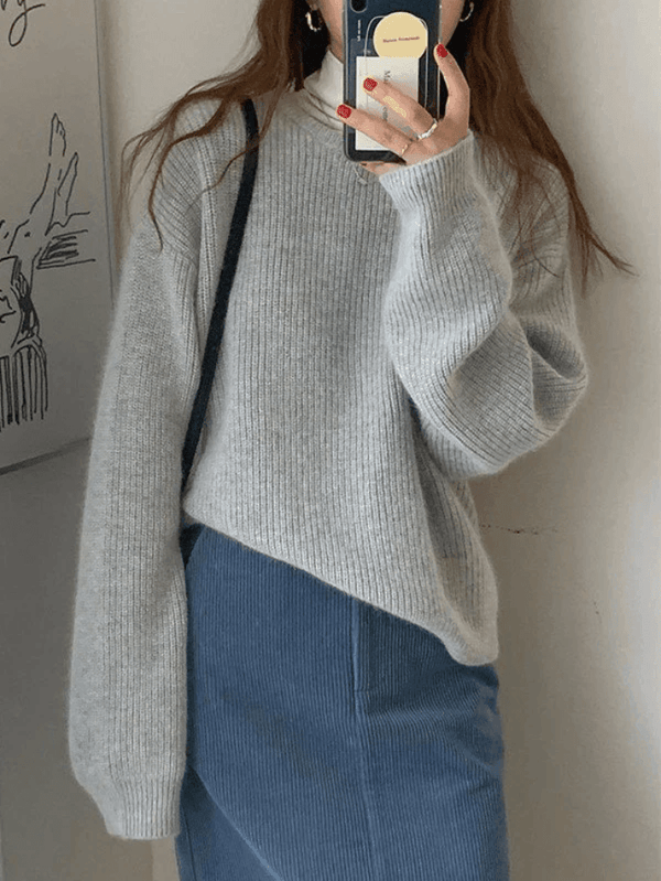 MINIMAL MILA - Minimalistische Ronde Hals Pullover