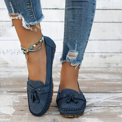 Stijlvolle dames loafers met strikdetail en flexibele zool – MAIA FLEX - Glamorix