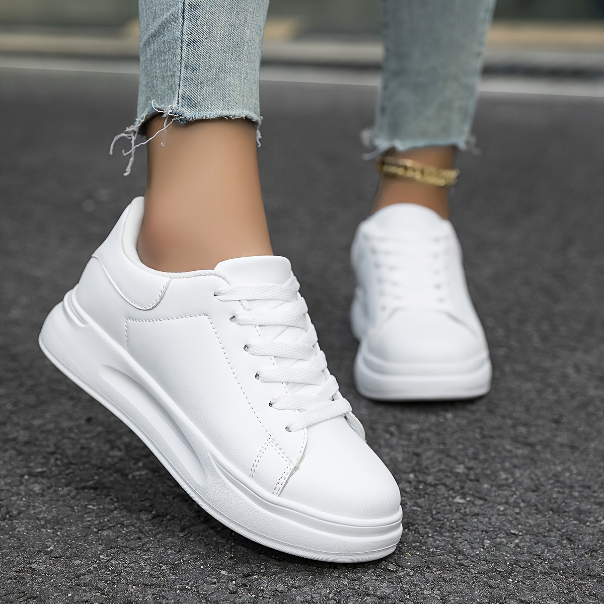 Modieuze lage sneaker met clean profiel en verhoogde zool – CALISTA - Glamorix
