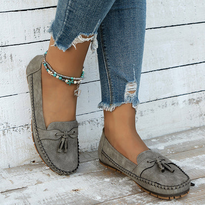 Stijlvolle dames loafers met strikdetail en flexibele zool – MAIA FLEX - Glamorix