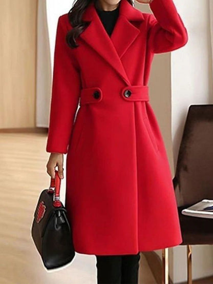 ELEGANZA - Luxe Damesmantel met Riem in Trenchcoat Stijl