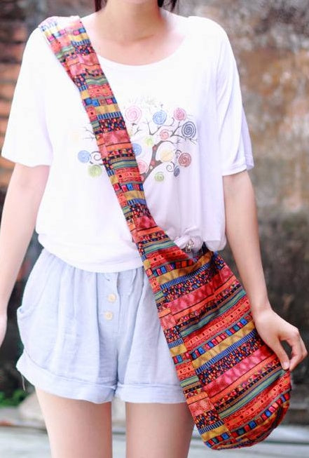 Bohemian crossbody tas met olifant mandala print – Zahira BohoCharm - Glamorix
