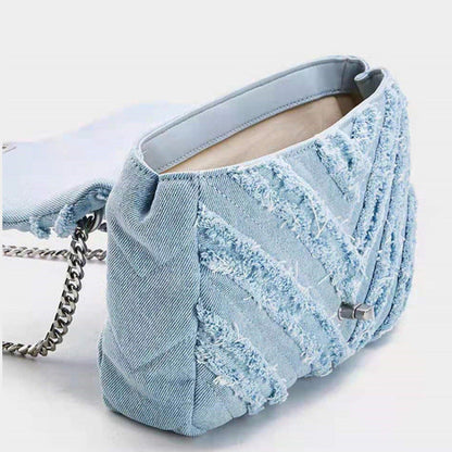 Trendy denim kettingtas voor dames – Celina DenimCharm - Glamorix