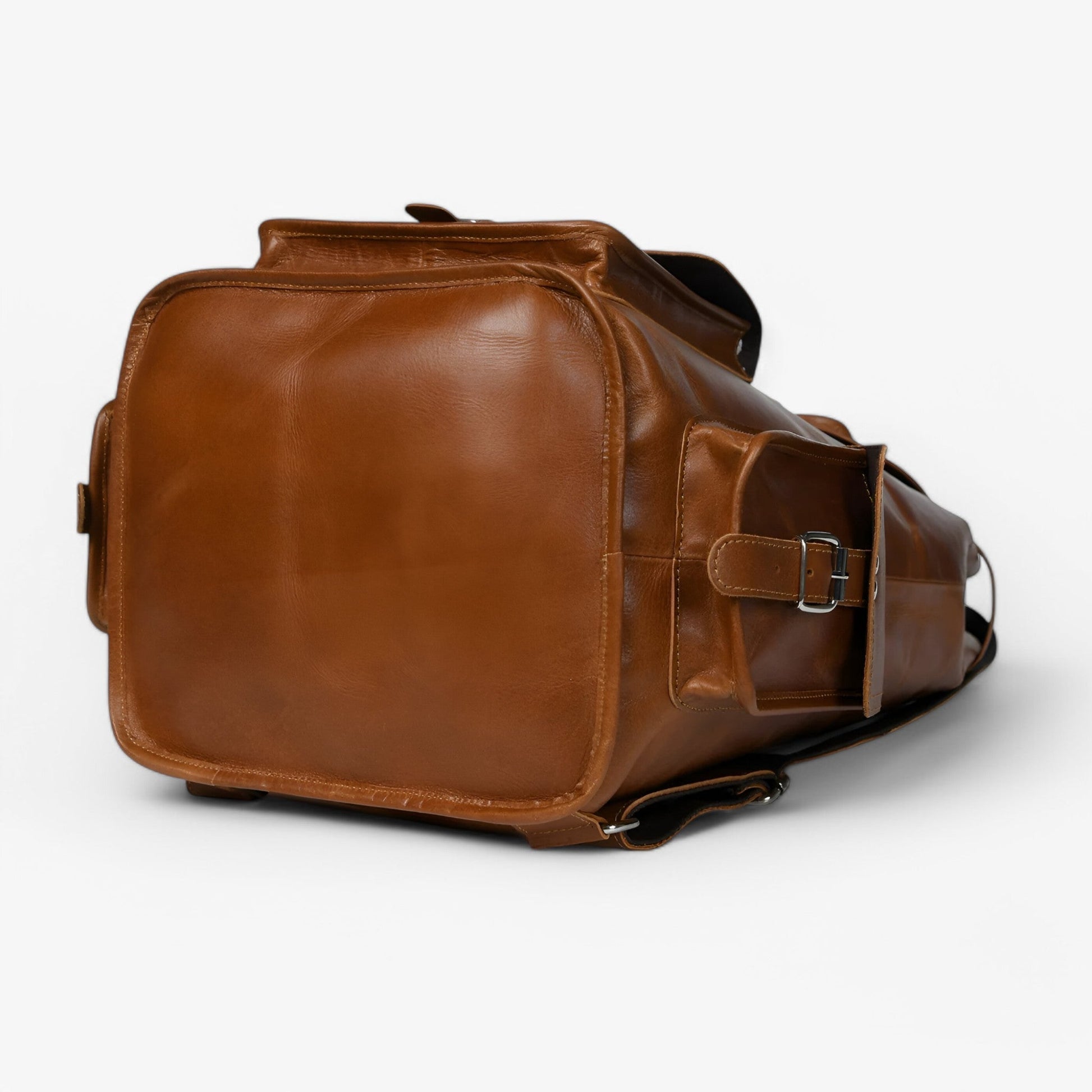 Luxe gelooide leren rugzak voor dagelijks gebruik – Valmoré Heritage - Glamorix