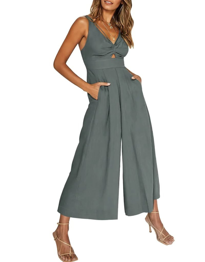 Mouwloze dames jumpsuit met wijde pijpen en elegante snit – SEREIA FLOW - Glamorix