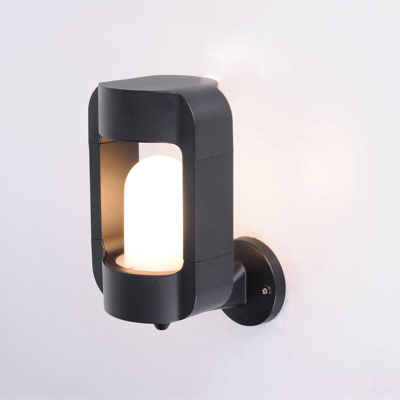 Buitenlamp met amberkleurig glas en weerbestendig design – AURELIA GLOW - Glamorix