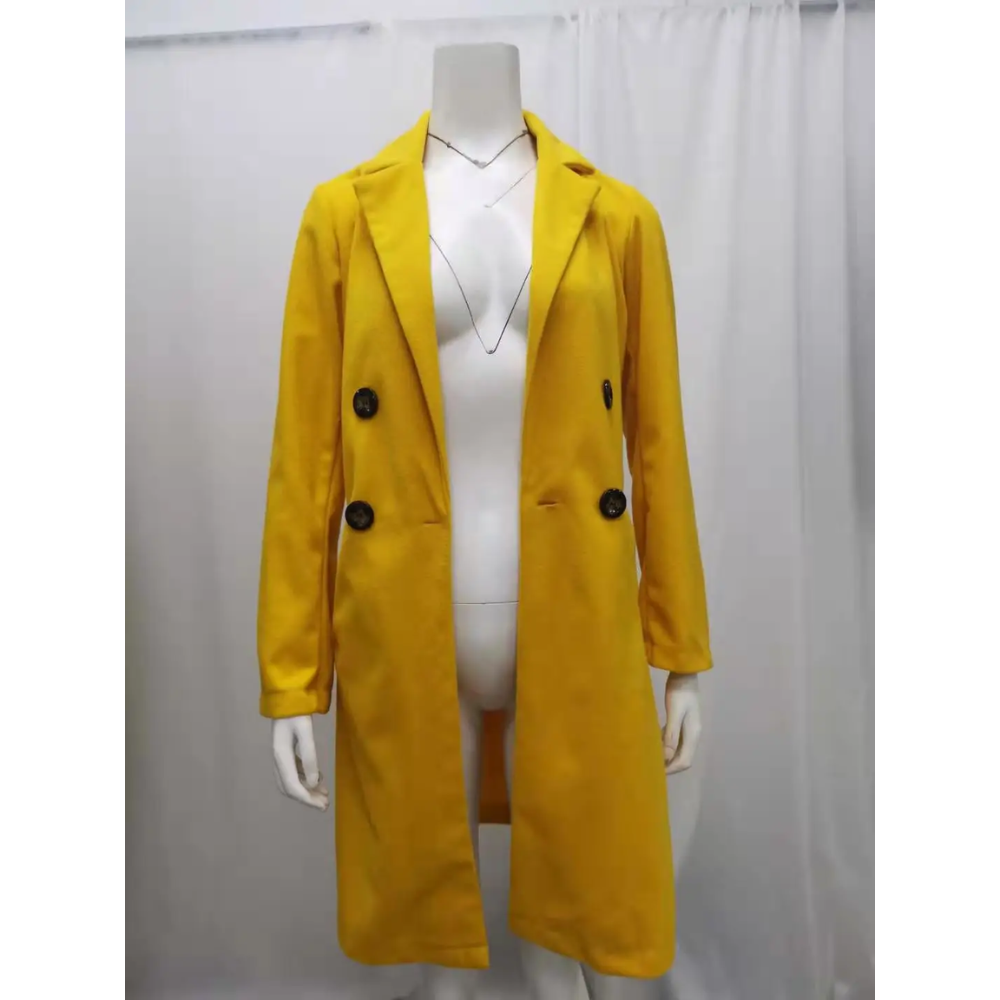 CARINA - Moderne trenchcoat voor dames met dubbele rij knopen en slanke pasvorm
