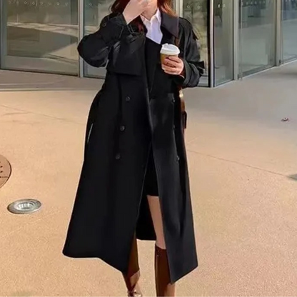 FELICIA - Oversized trenchcoat voor dames met dubbele knopen en relaxte pasvorm