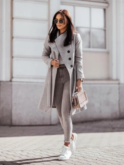 CELINE - Stijlvolle trenchcoat met dubbele knoopsluiting en slim fit voor dames