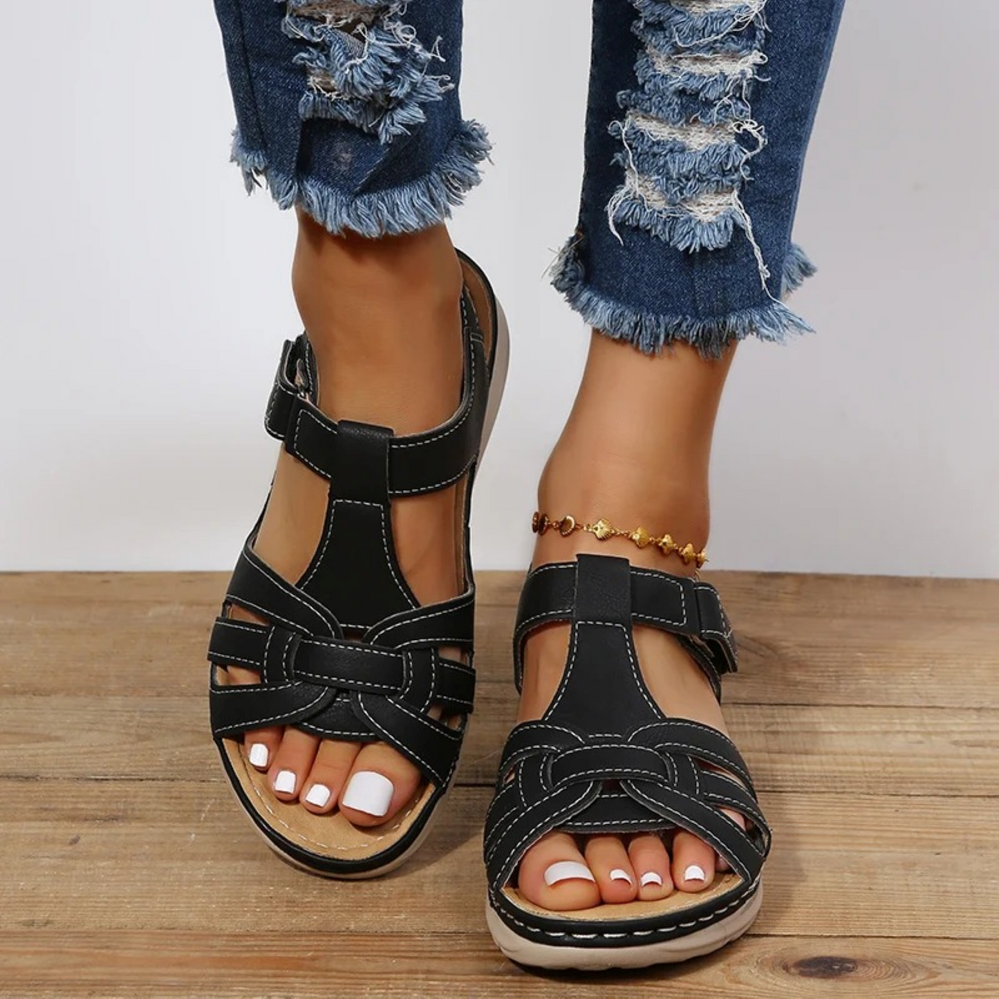 Elegante suède dames sandalen voor de zomer – Solenya SoftSteps - Glamorix